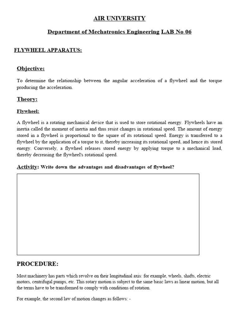 Theory of Machines Lab Manual 6 PDF