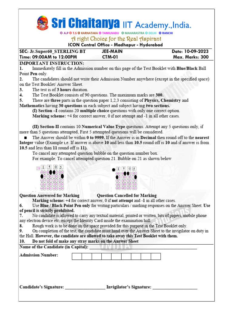 10 09 2023 jr super60 sterling bt jee main ctm 01 q paper pdf