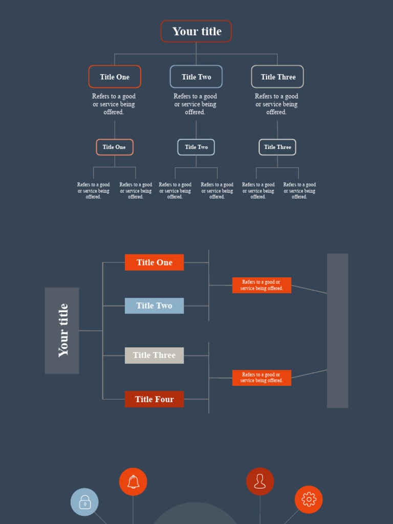 Organizational Charts Template Dark | PDF