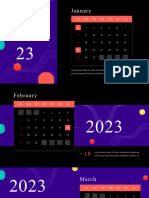 Calender Dark infographic Google Slide