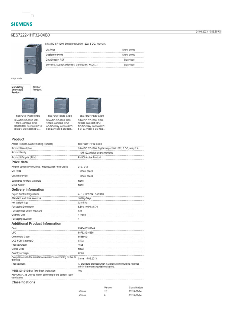 Product Details - Industry Mall - Siemens WW | PDF | Economies
