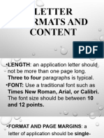 Letter Formats