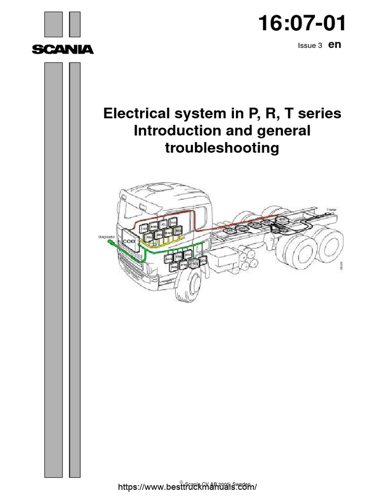 Scania P R T Trucks Wiring Diagrams and Troubleshooting PDF | PDF