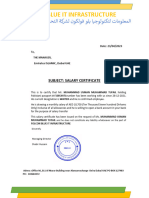 Folcon Blue It Infrastructure: Subject: Salary Certificate