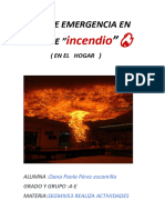 Plan de Emergencia en Caso de ": Incendio