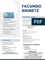 Curriculum Vitae Facu - Niemetz