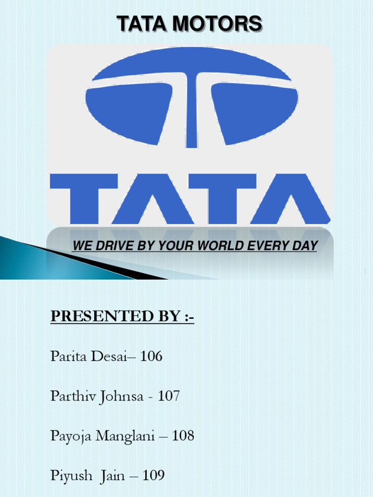 Tata Motors Presentation - Final1 | PDF | Wheeled Vehicles | Car