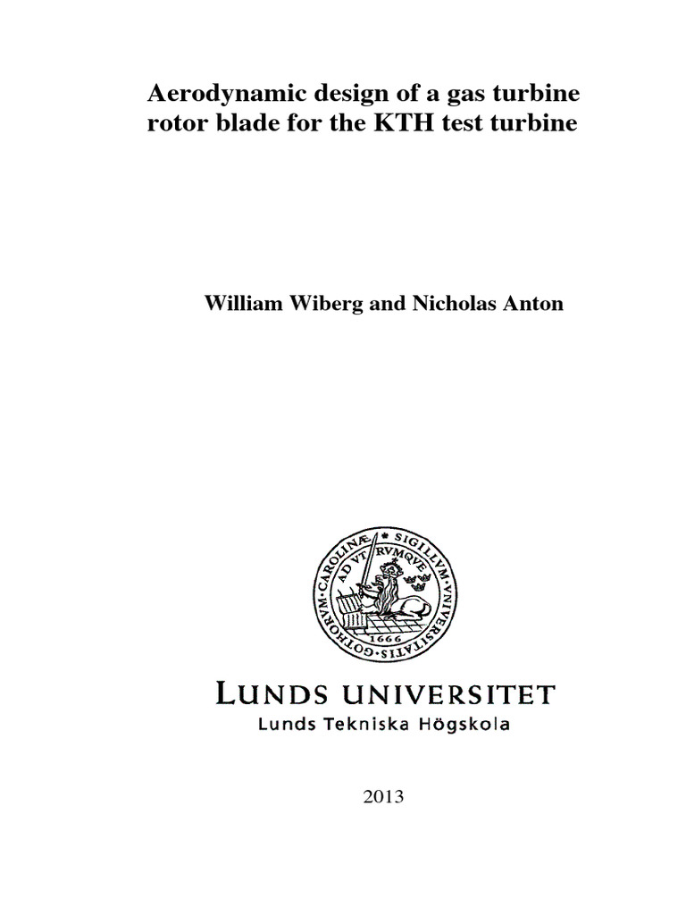 Gas Turbine Rotor Blade Design | PDF | Turbine | Fluid Dynamics