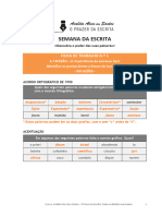 Ficha Trabalho SEMANA DA ESCRITA Sessão 1 Soluções