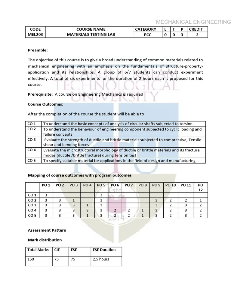 Materials Testing Lab PDF