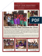 Twelve Children Make Decisions For Christ: Loving One by One Ministries