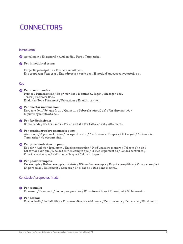 Connectors Resum PDF