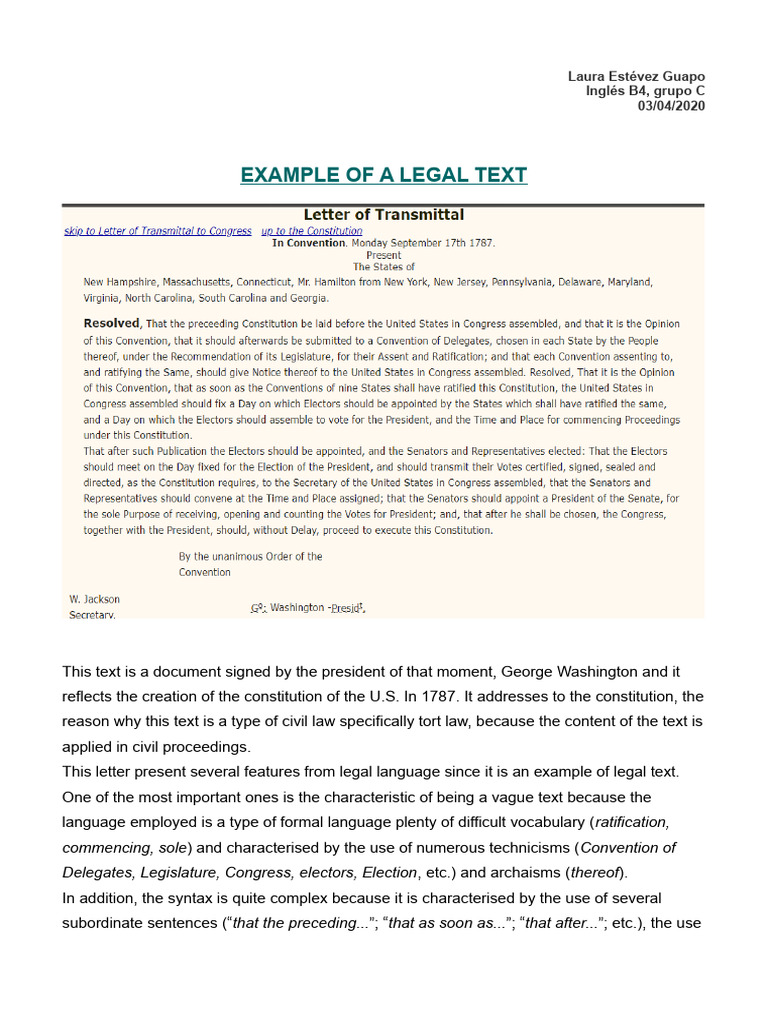 Legal Text Analysis for Students | PDF
