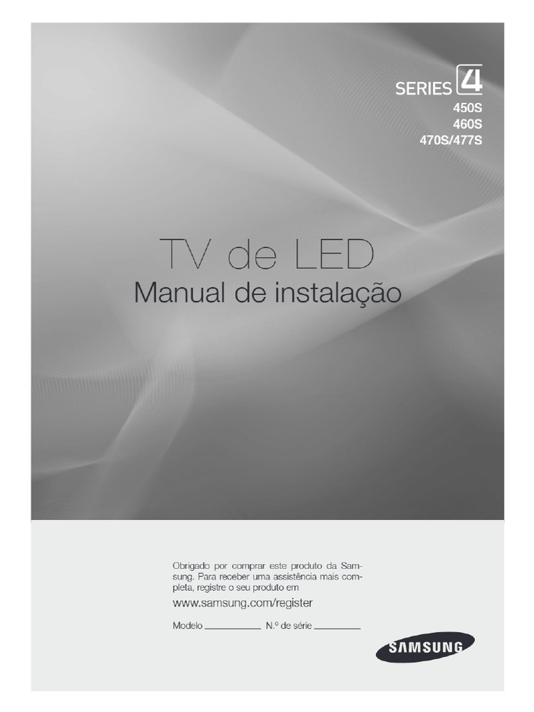 Manual TV Samsung Samsung HG32ND450SG Manual Do Usuário | PDF