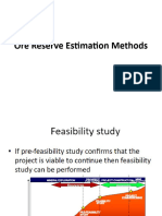 Ore Reserve Estimation Methods