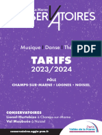 Tarifs Noisiel Champs 2023-2024