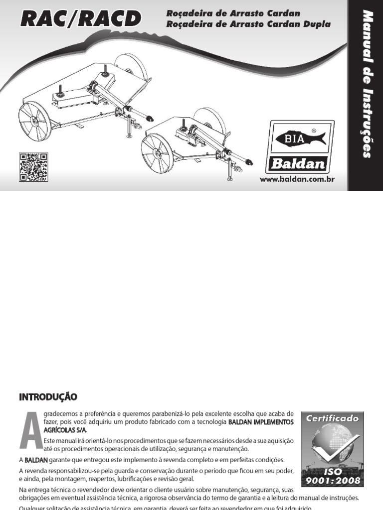 Baldan Roçadeira de Arrasto | PDF