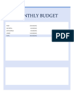 Monthly Company Budget1