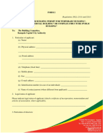 Application For Building Permit For Temporary Building, Residential, Commercial Building or Complex Structure or Public Building