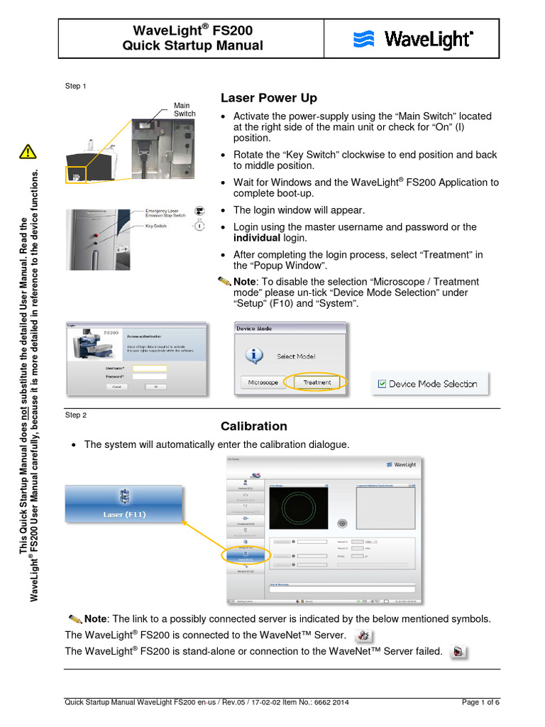Quick Startup Manual FS200 en - Us Rev05 17-02-02 | PDF | Booting ...