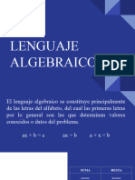 Lenguaje Algebraico