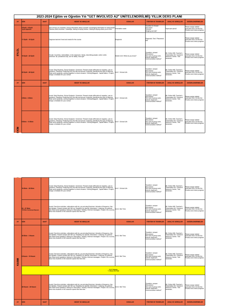 2023 2024 yearly plan get involved a2 pdf vocabulary syntax