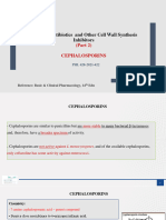 Β-lactam Antibiotics and Other Cell Wall Synthesis Inhibitors