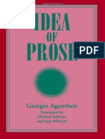 Agamben, Giorgio - Idea of Prose (SUNY, 1995)