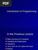 Introduction To Programming