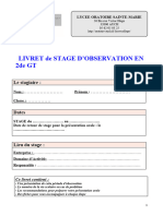 Livret Stage 2nde Oratoire