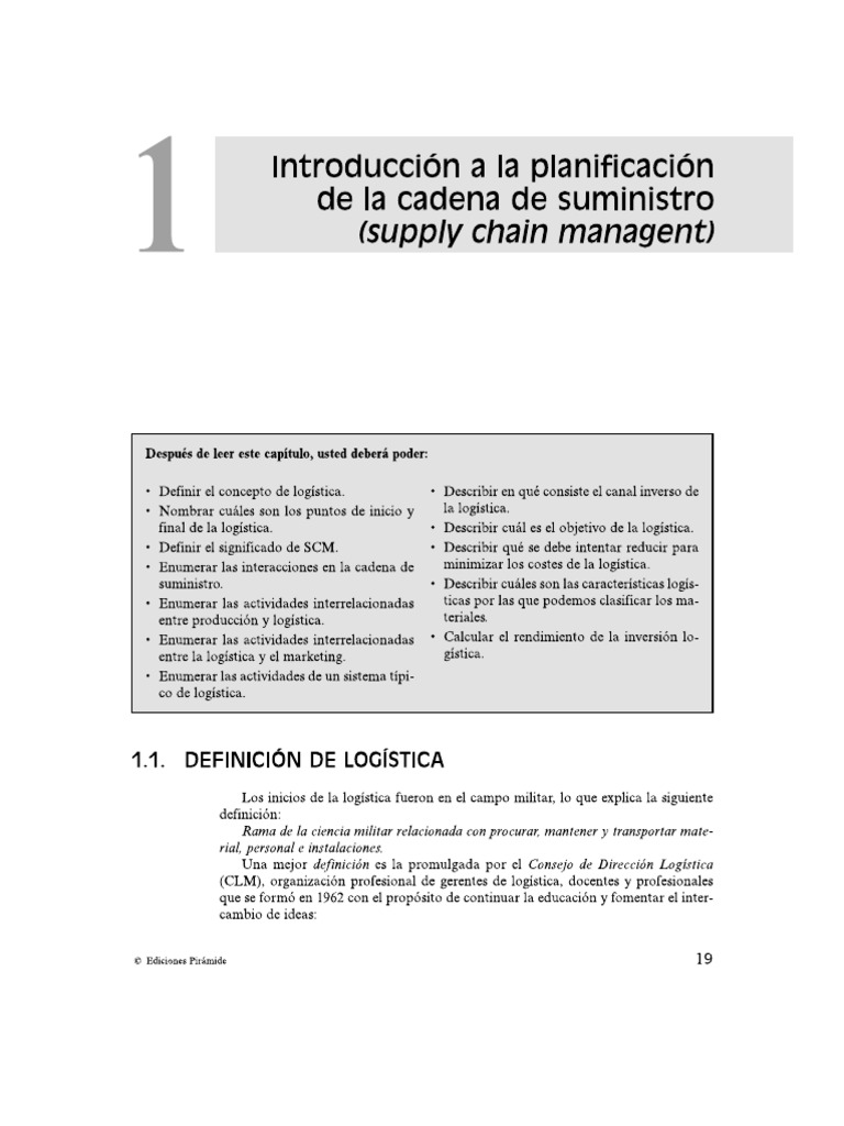 01 Introduccion A La Administracion de La Cadena de Suministro | PDF