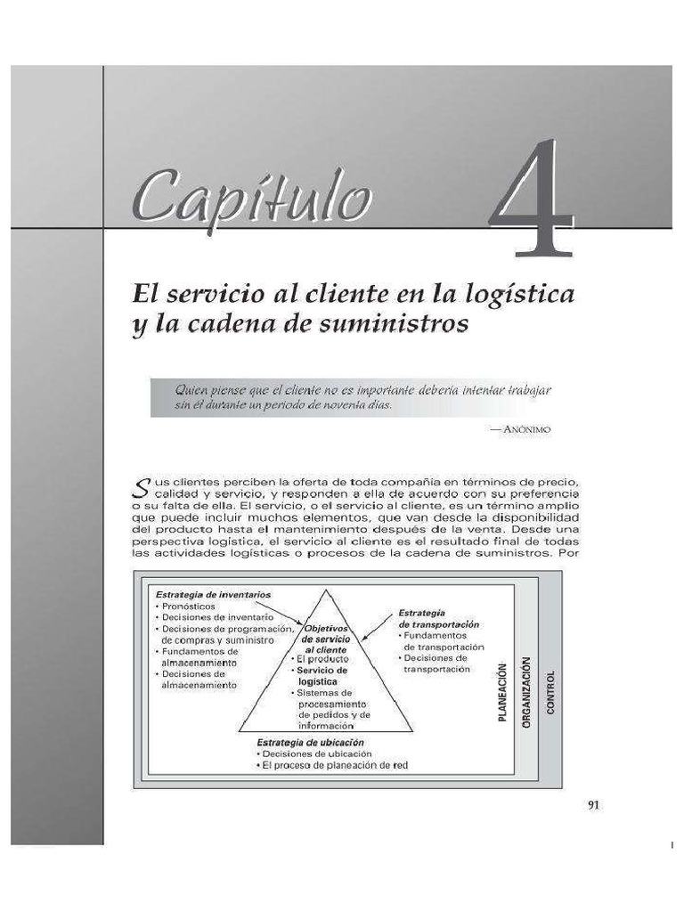 05 Capitulo 4 - Administración de La Cadena de Suministro - R. Ballou | PDF