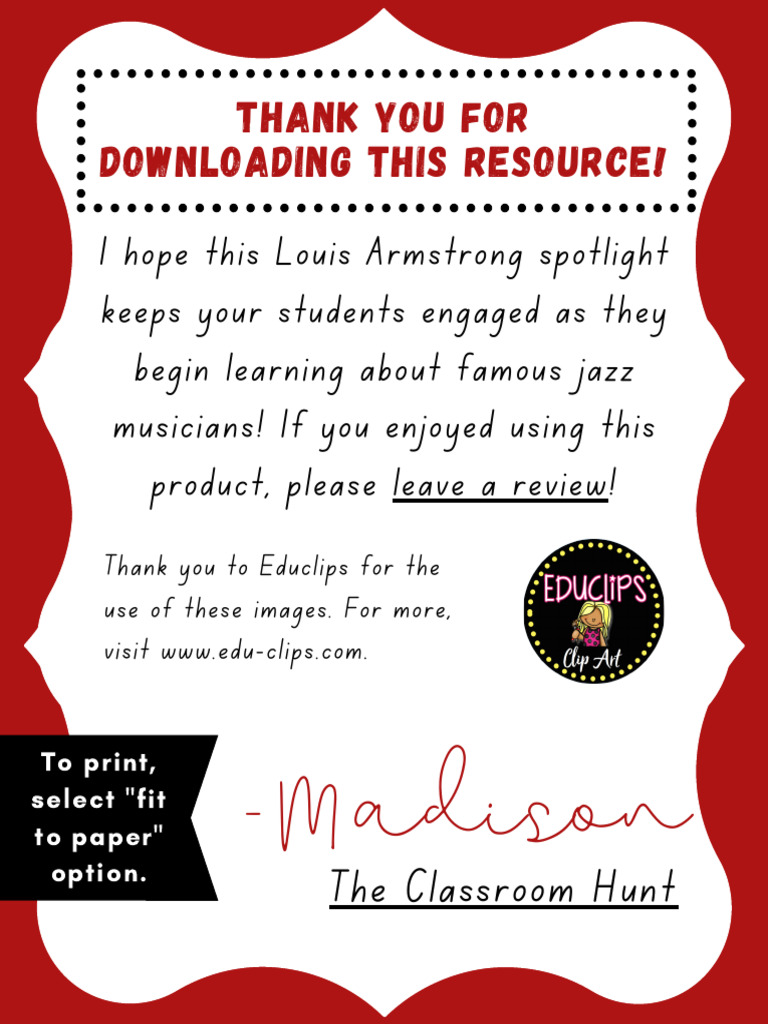 Thank You For Downloading This Resource! | PDF | Jazz