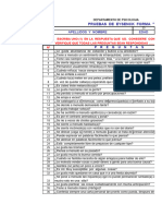 Inventario de Personalidad de Eysenck - Forma B