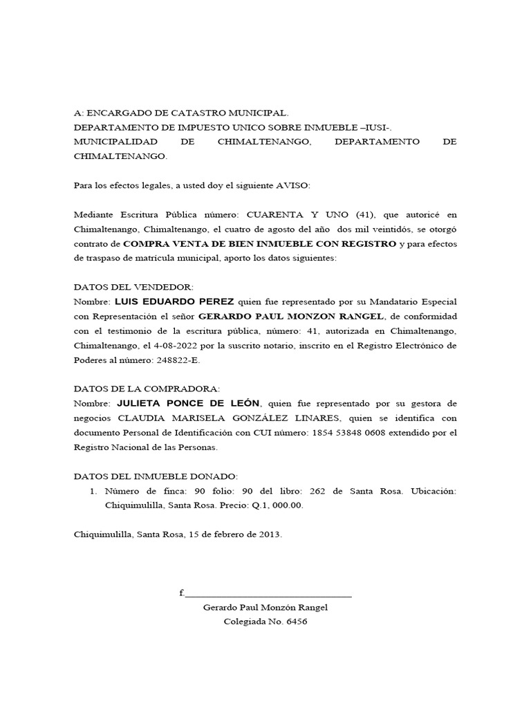 Primer Testimonio PDF