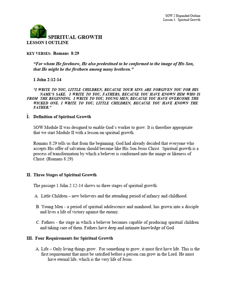 Stages and Requirements of Spiritual Growth | PDF | Paul The Apostle ...