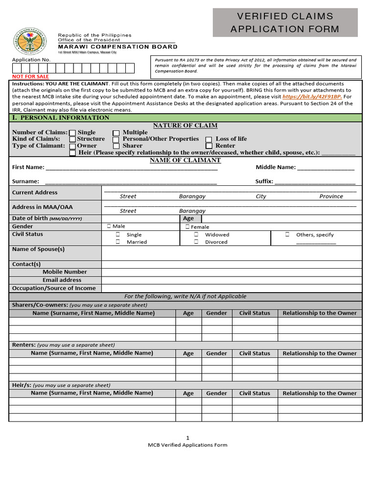 VCAF Claimant | PDF | Identity Document | Birth Certificate