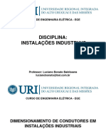 Disciplina: Instalações Industriais: Curso de Engenharia Elétrica - Ege