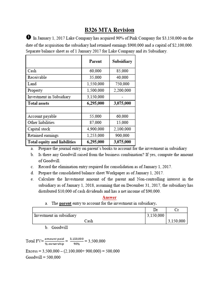 B326 MTA REVISION Summer 2019 - Third Update | PDF | Book Value ...
