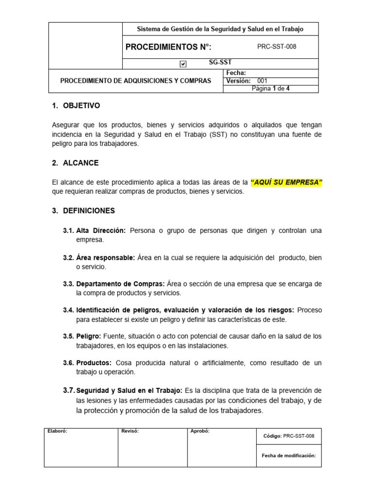 prc-sst-008-procedimiento-de-adquisiciones-y-compras-pdf-business