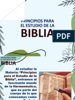 PRINCIPIOS PARA EL ESTUDIO DE LA BIBLIA. Clase 1