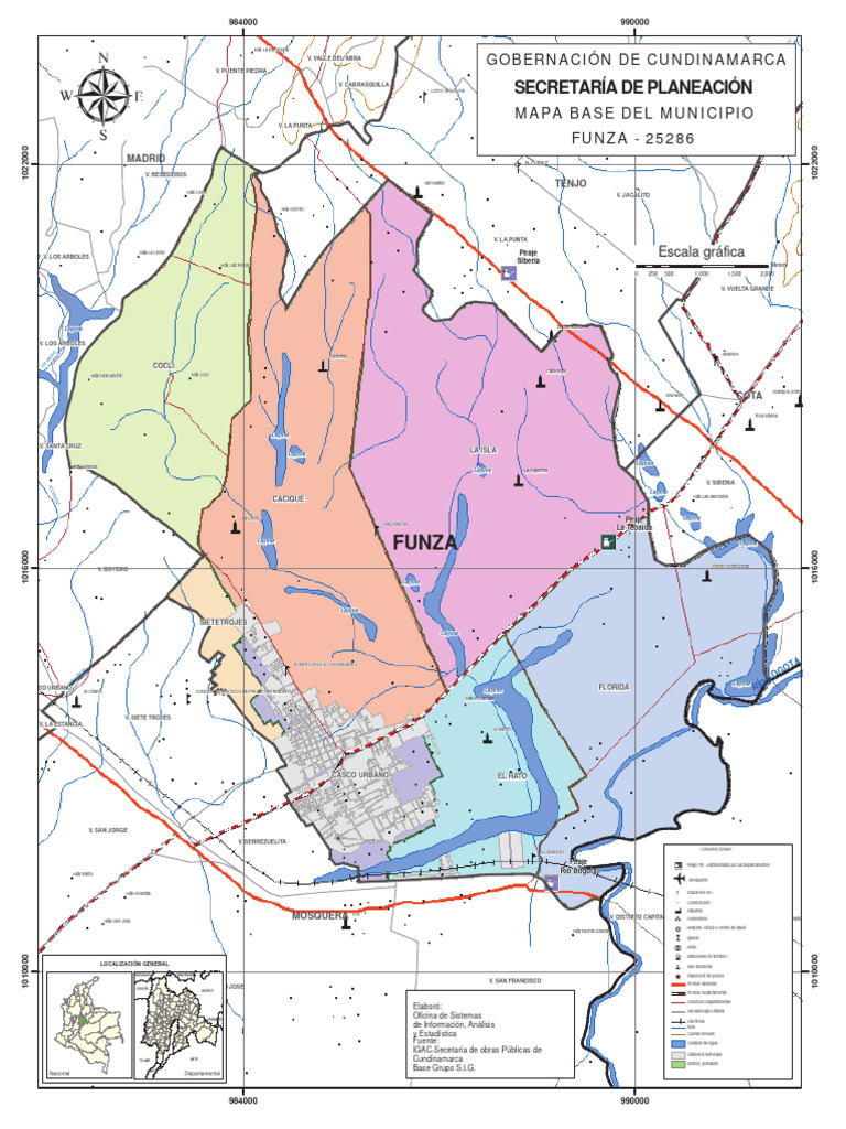 Mapa de Barrios de Funza, Cundinamarca | PDF | Bogotá
