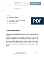 Texto Explicativo, Técnicas de Administración