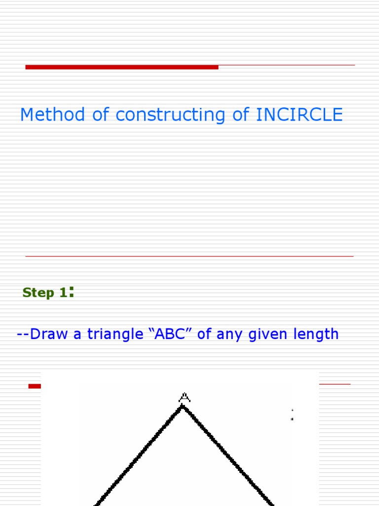 Method of Constructing of INCIRCLE - Kathu Nangal - Amritsar | PDF