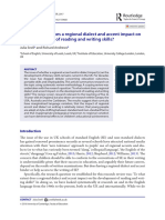 The Effect of Regional Dialect On Reading and Writing Skills