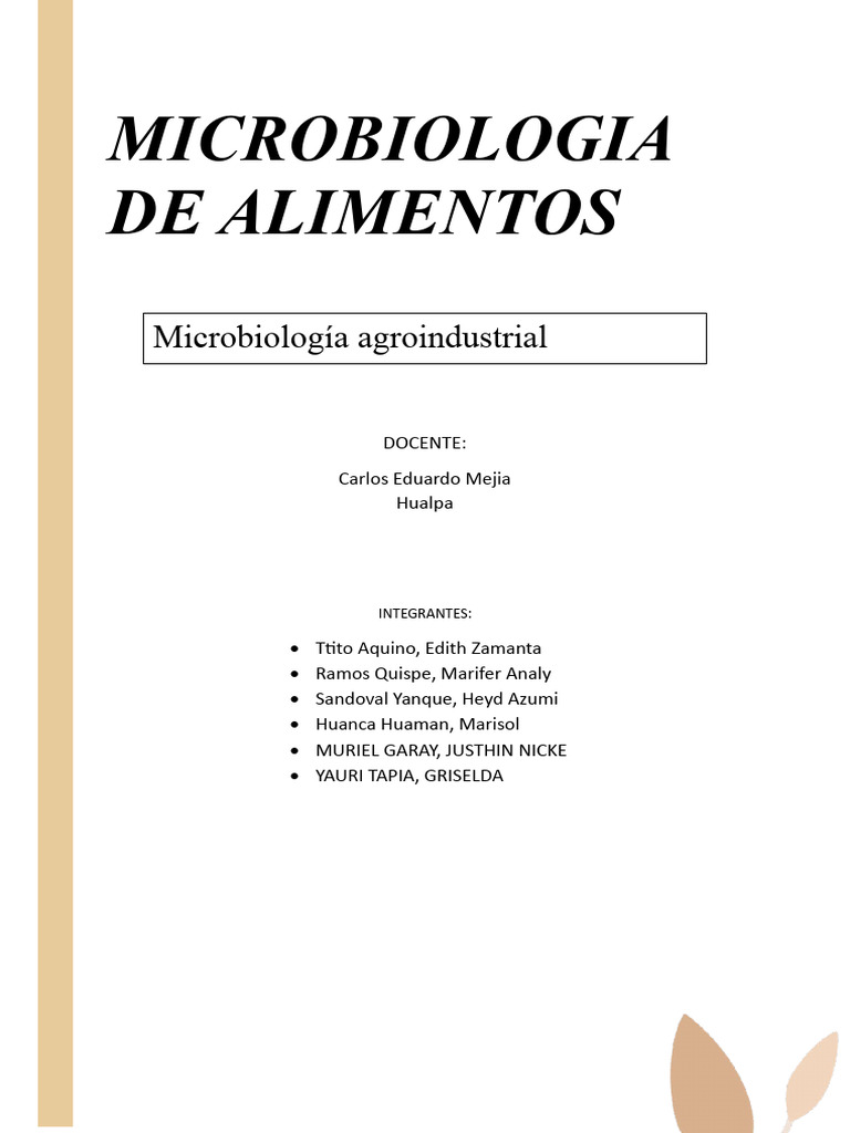 Microbiologia de Alimentos | PDF
