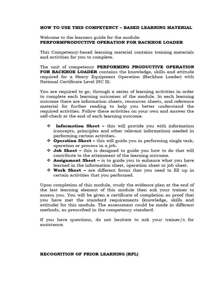 Backhoe Loader Operation Training Guide | PDF | Machines | Vehicles
