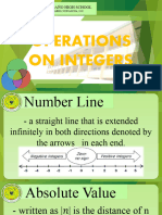 Operations On Integers