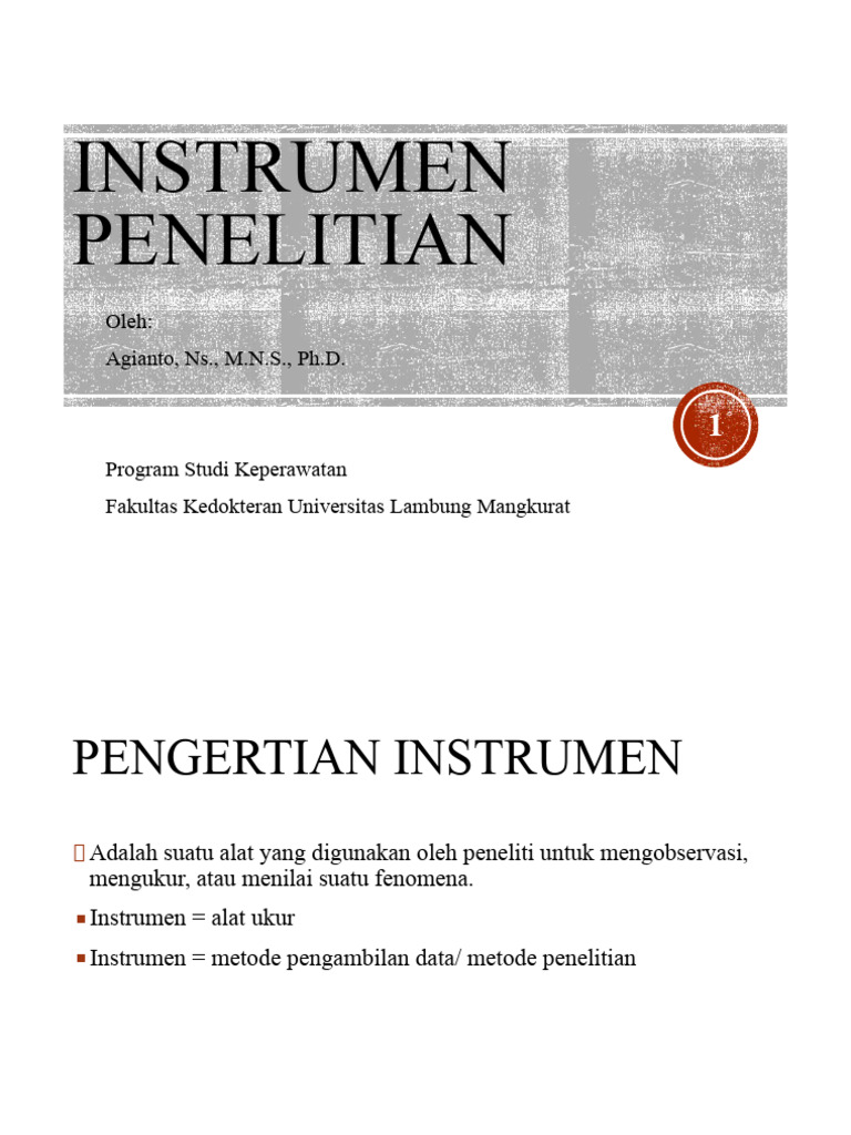 Instrumen Penelitian | PDF | Karier & Perkembangan
