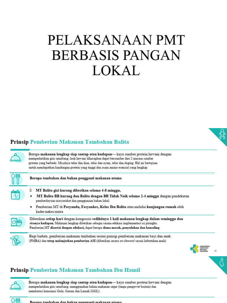 Pelaksanaan pmt berbasis pangan lokal pdf